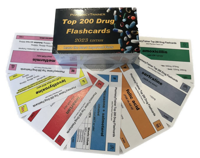 Top 200 drugs drug flash cards